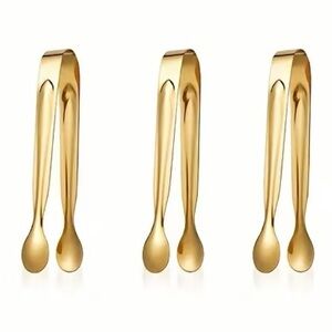 Elegant Gold Mini Metal Tongs